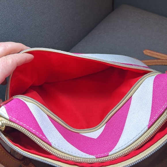 Dooney & Bourke Pebble Leather Crossbody in Fuchsia - Picture 7 of 13